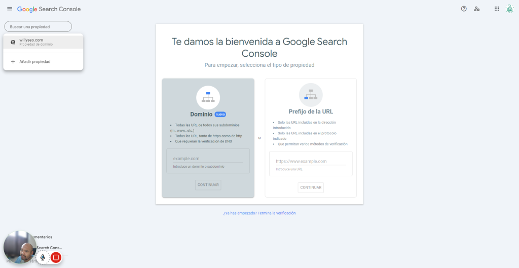 Como crear una cuenta y verificar tu sitio en Google Search Console Cómo crear una cuenta en GSC y verificar tu dominio
