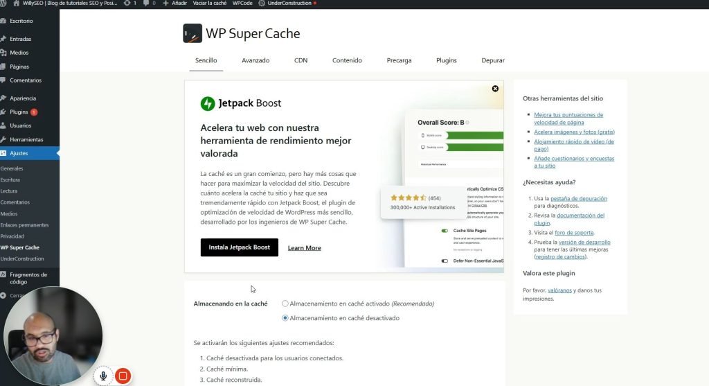 Como mejorar la velocidad web en Wordpress