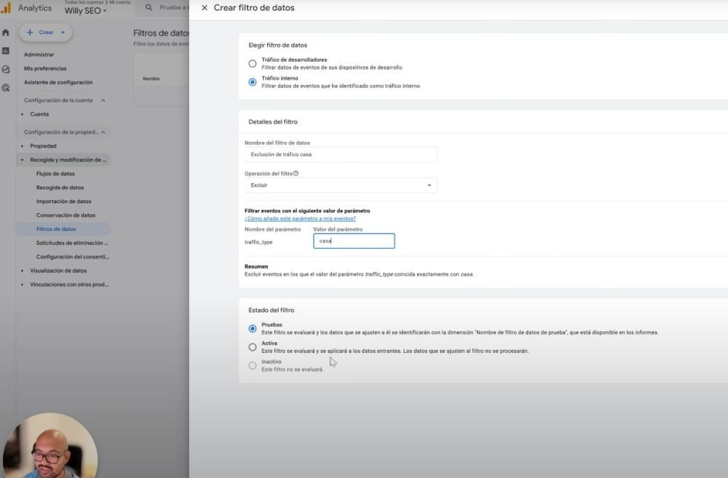 Como Excluir Trafico Interno en Google Analytics 4